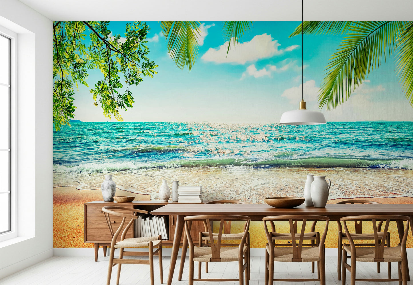 Coastal Beach Serenity Wall Mural