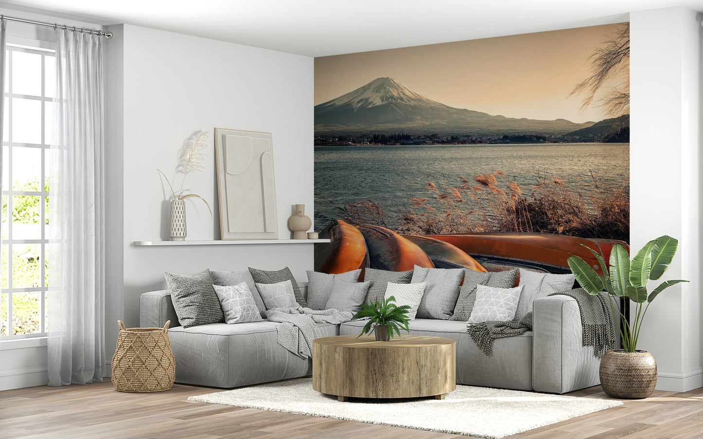 Fuji's Lakeside Calm Wall Mural