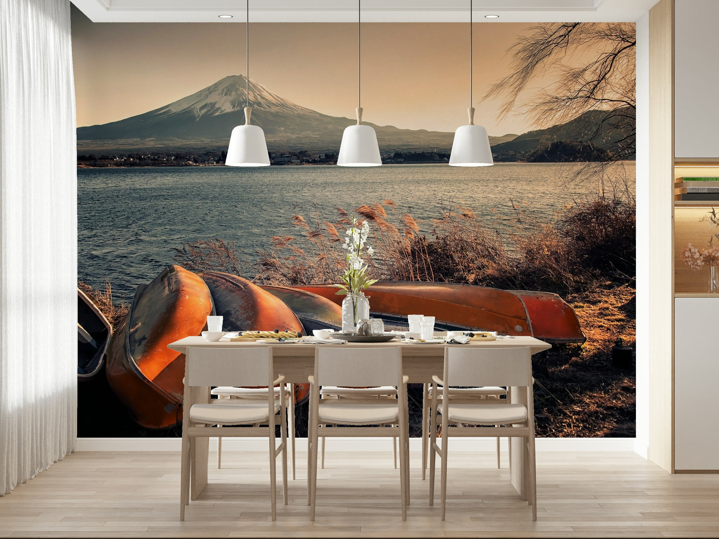 Fuji's Lakeside Calm Wall Mural