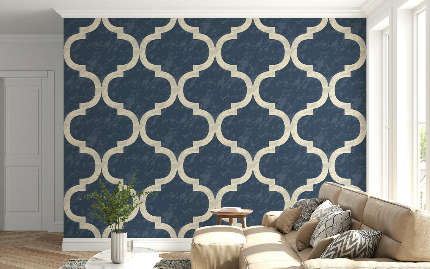 Moroccan Ogee - Twilight Blue Wallpaper⁠