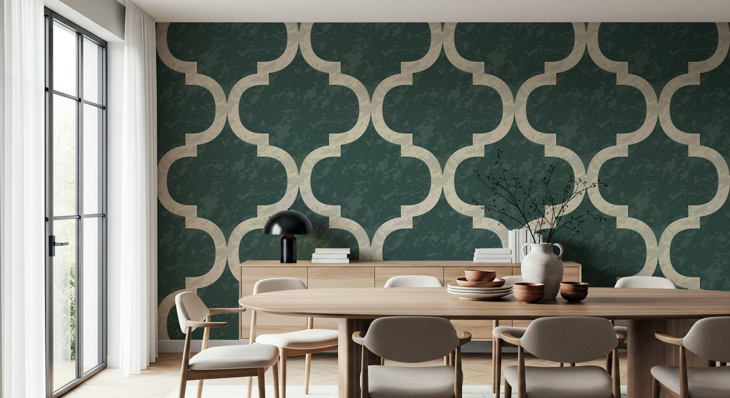 Moroccan Ogee - Ivy Green Wallpaper⁠