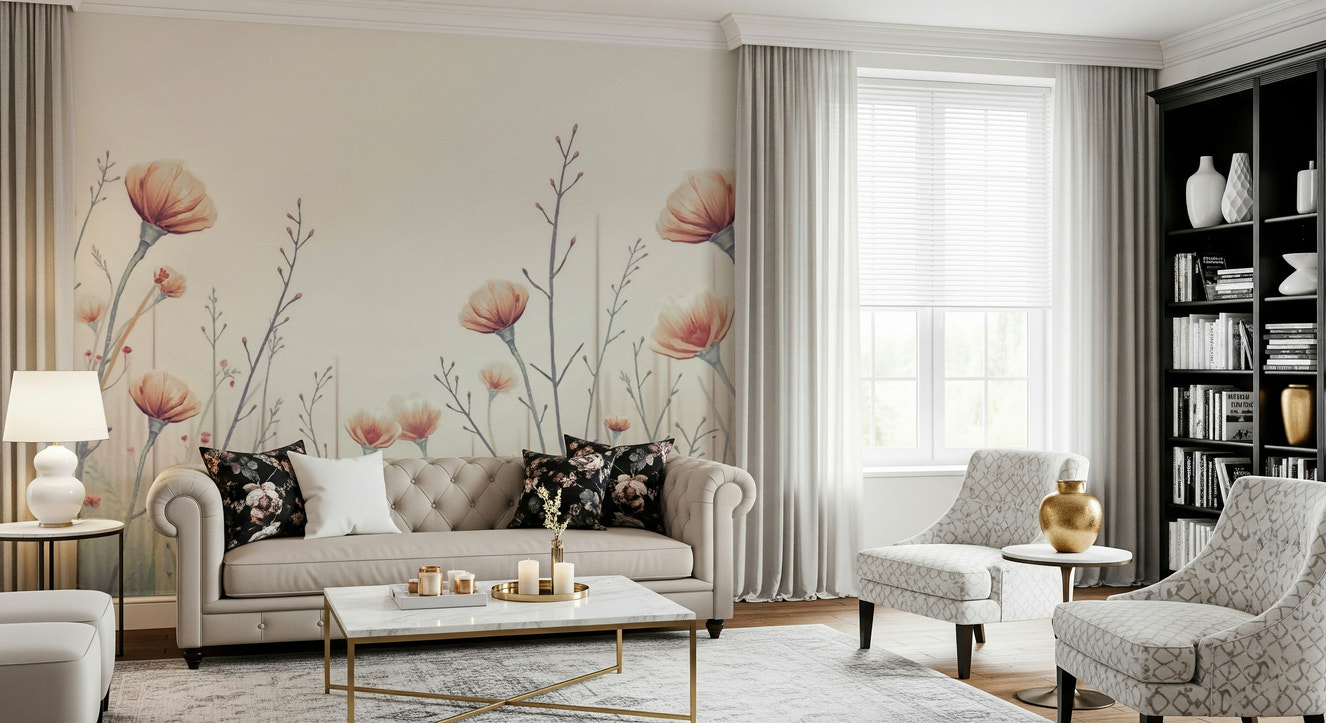 Whispering Blooms Wall Mural