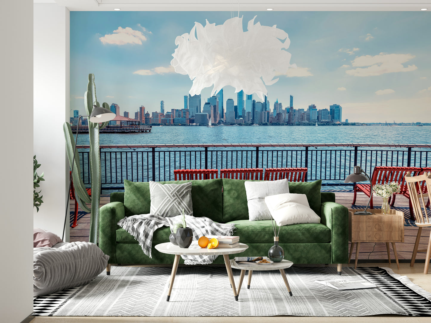 City Skyline View Wall Mural