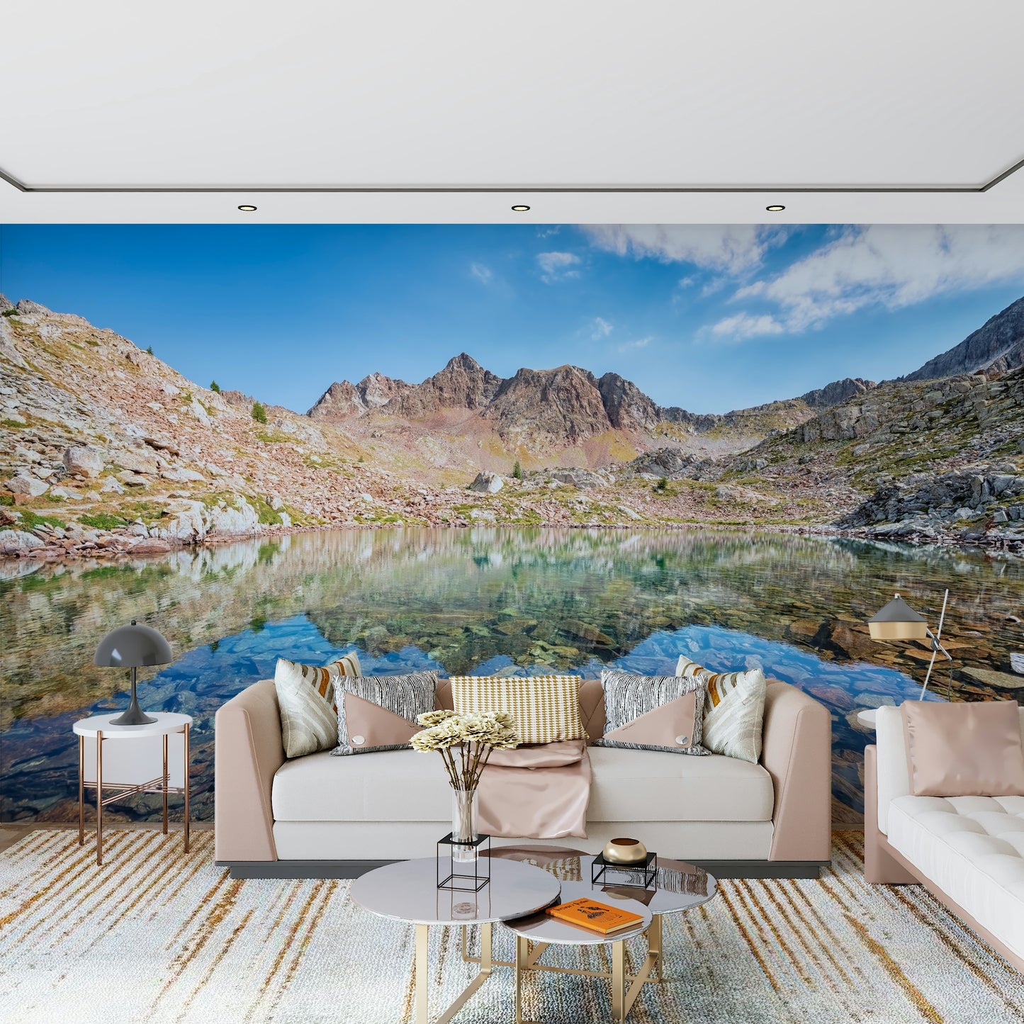 Mountain Lake Serenity Wall Mural