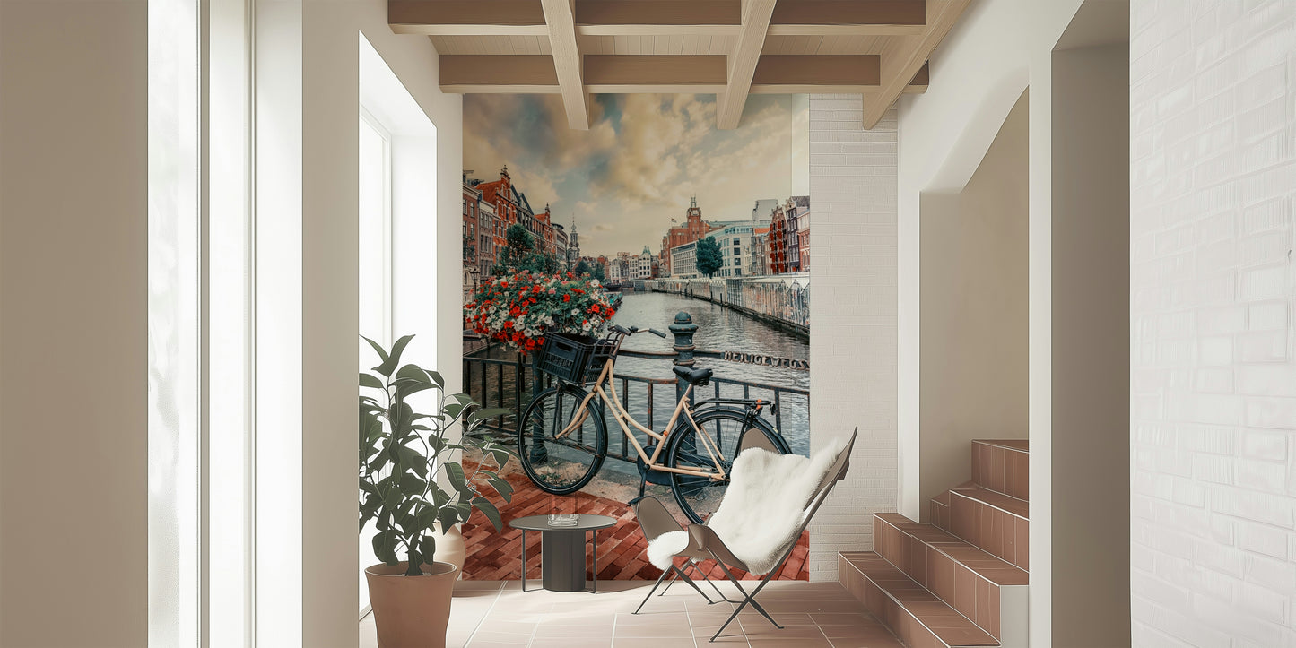Amsterdam Canal Ride Wall Mural