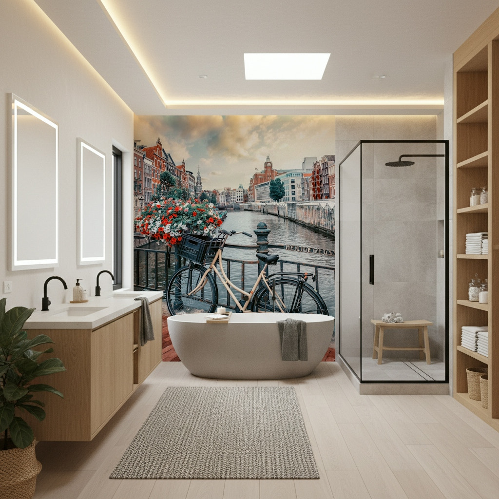 Amsterdam Canal Ride Wall Mural