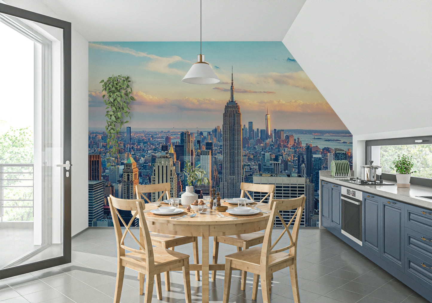 Manhattan Dawn Hues Wall Mural