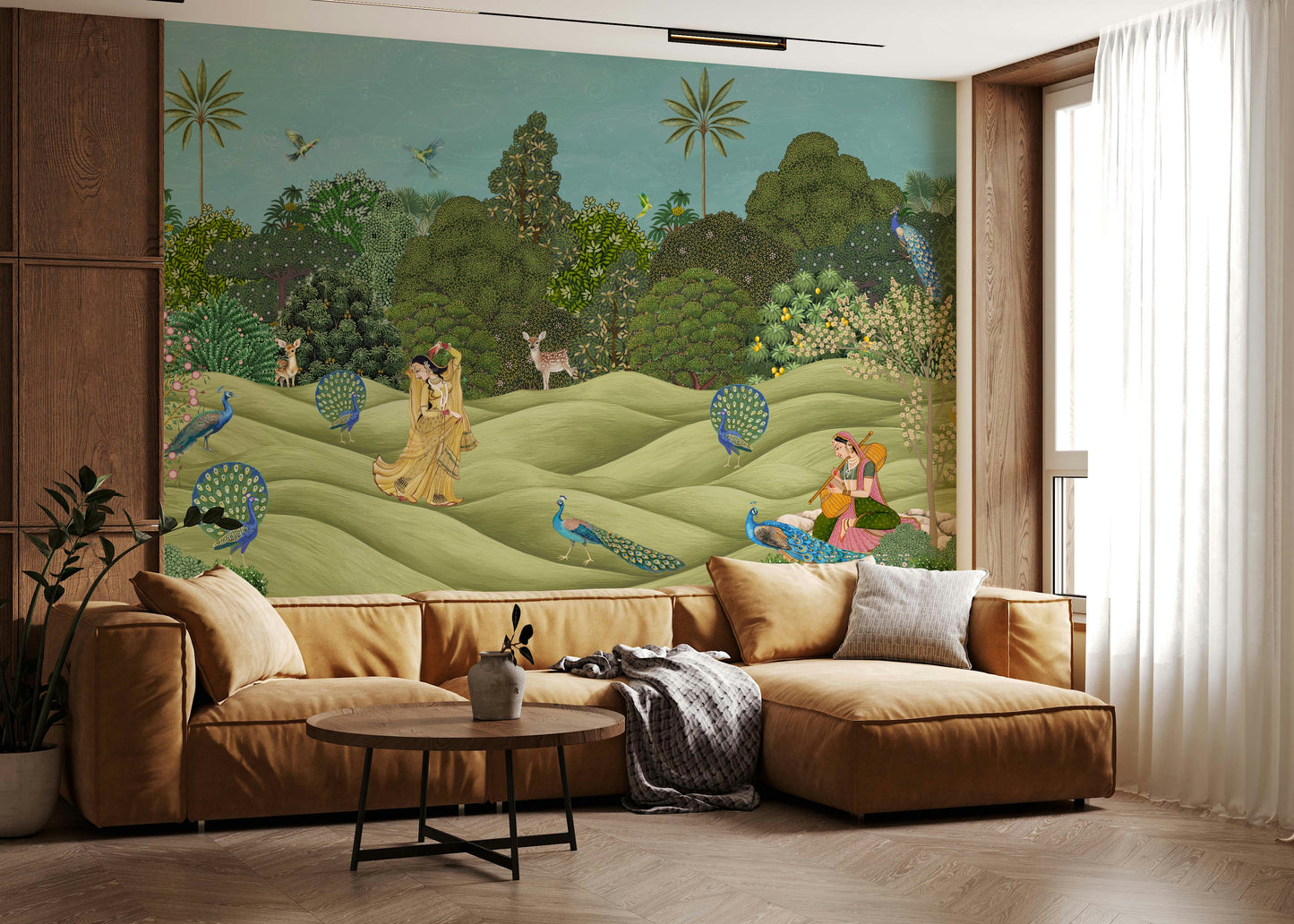 Pichwai Palms   Wall Mural