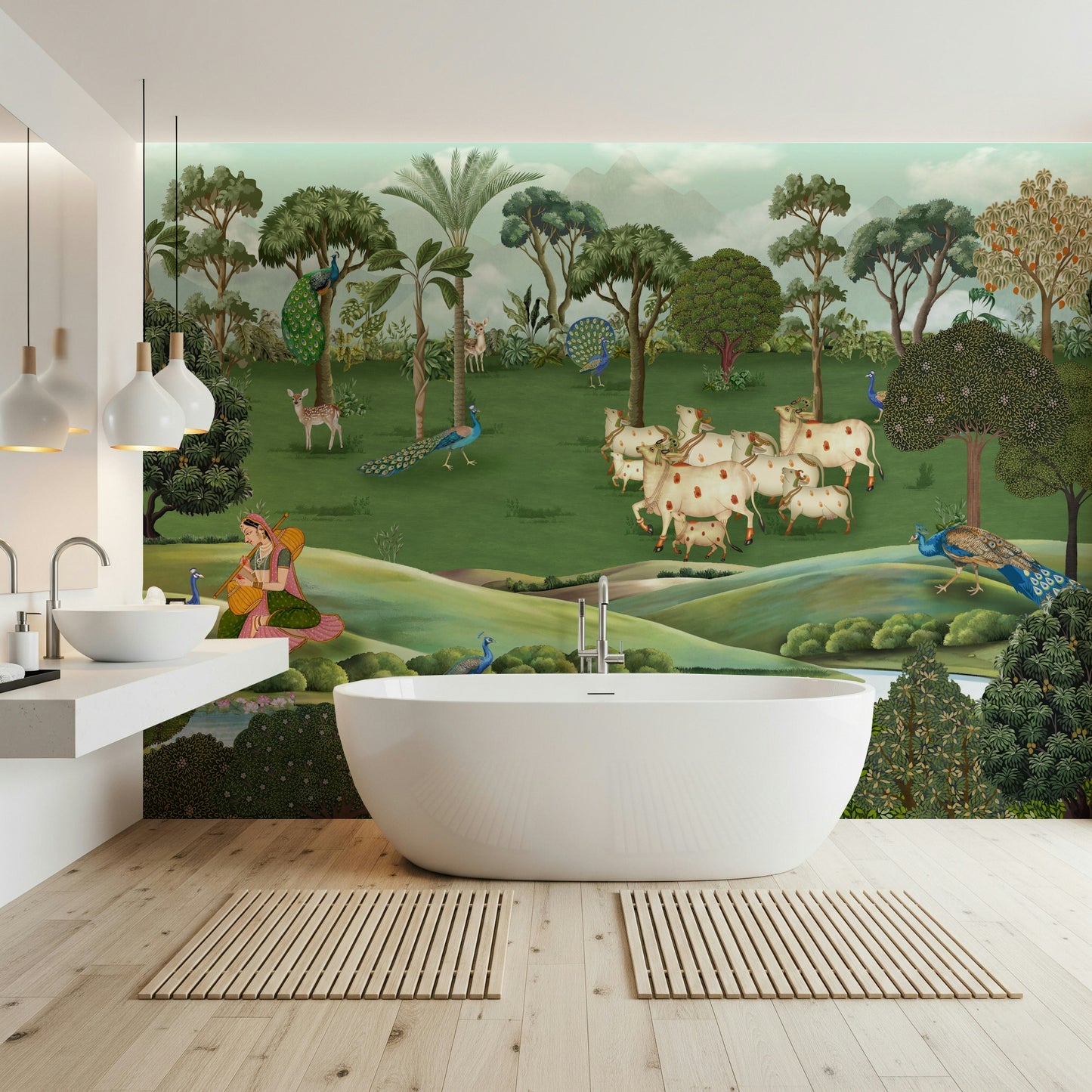 Pichwai Pastures Wall Mural