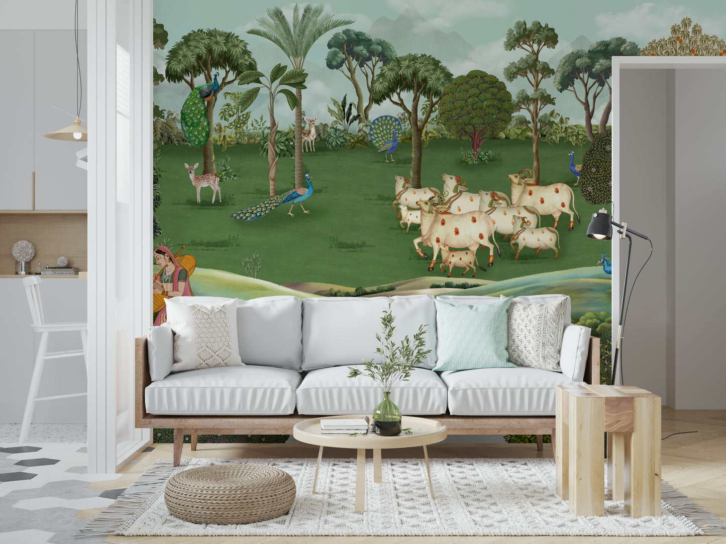 Pichwai Pastures Wall Mural