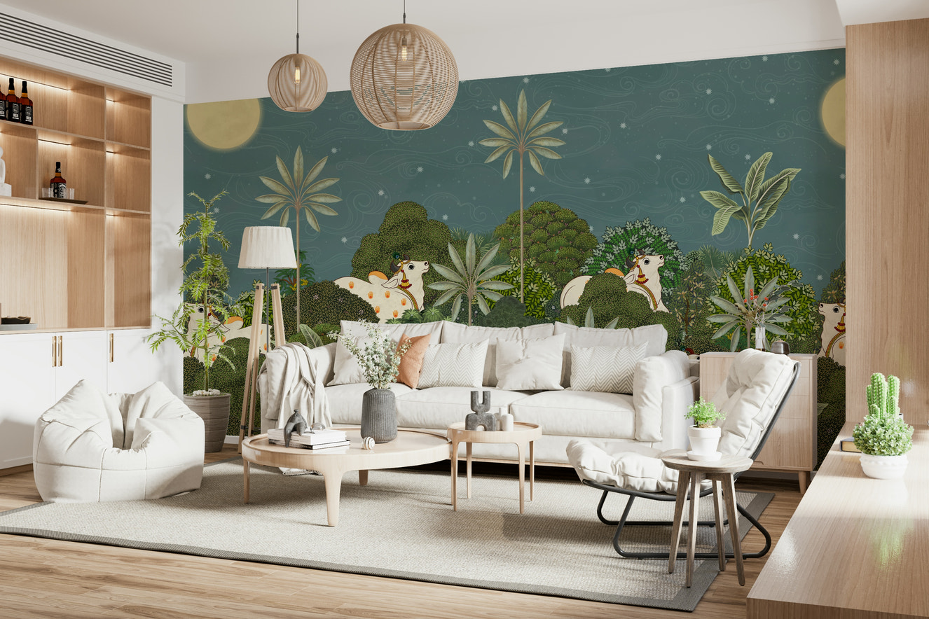 Ratri Pichwai Wall Mural