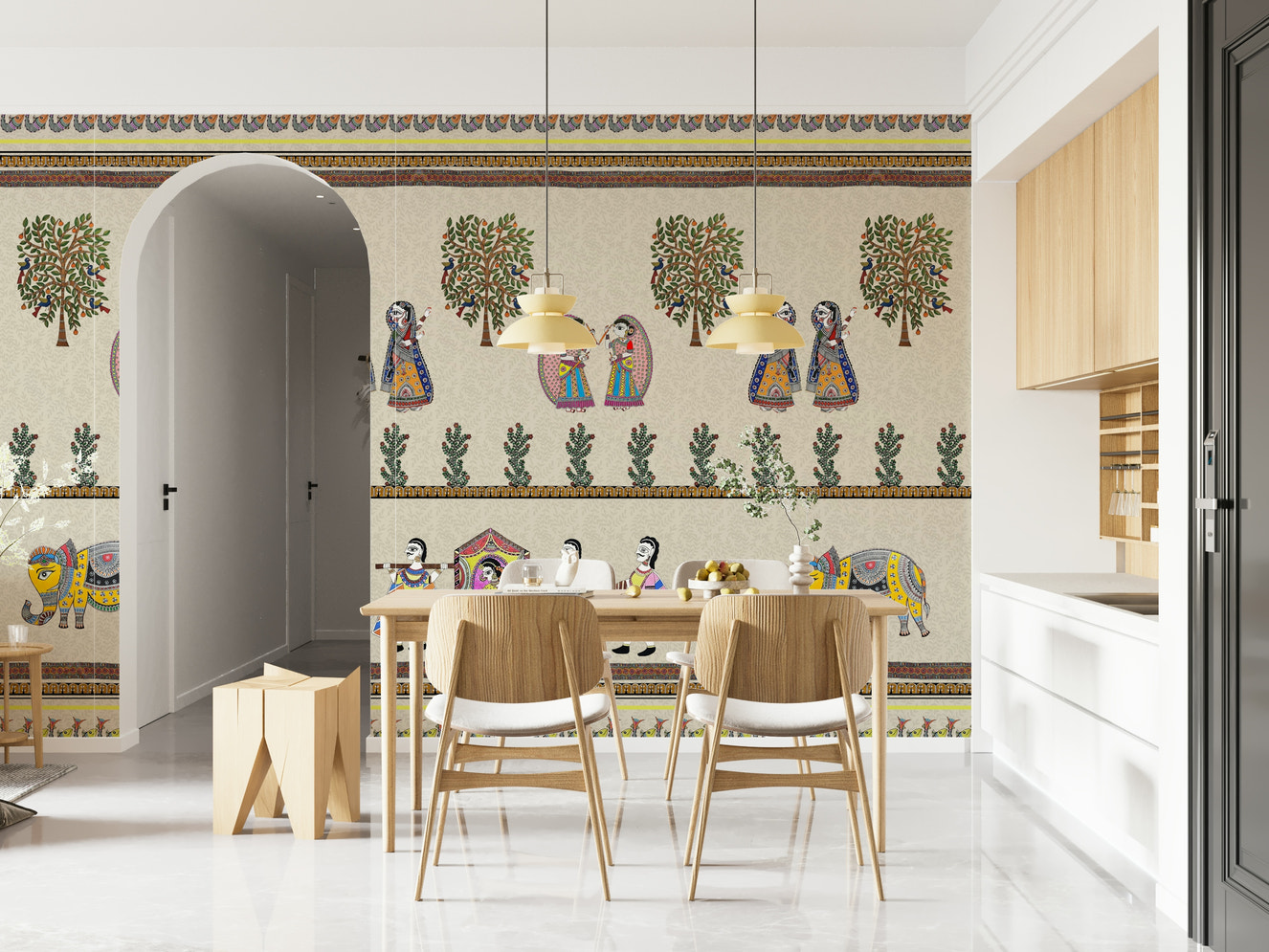 Mithila Majesty Wall Mural