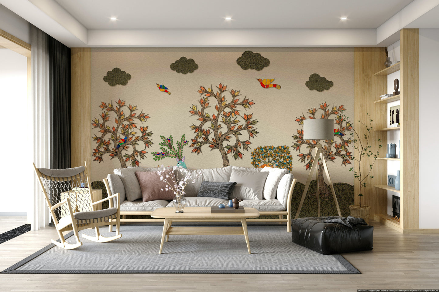 Tribal Woodland Wall Mural