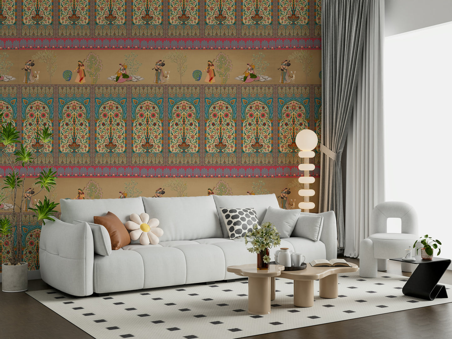 Courtly Serenade Wall Mural