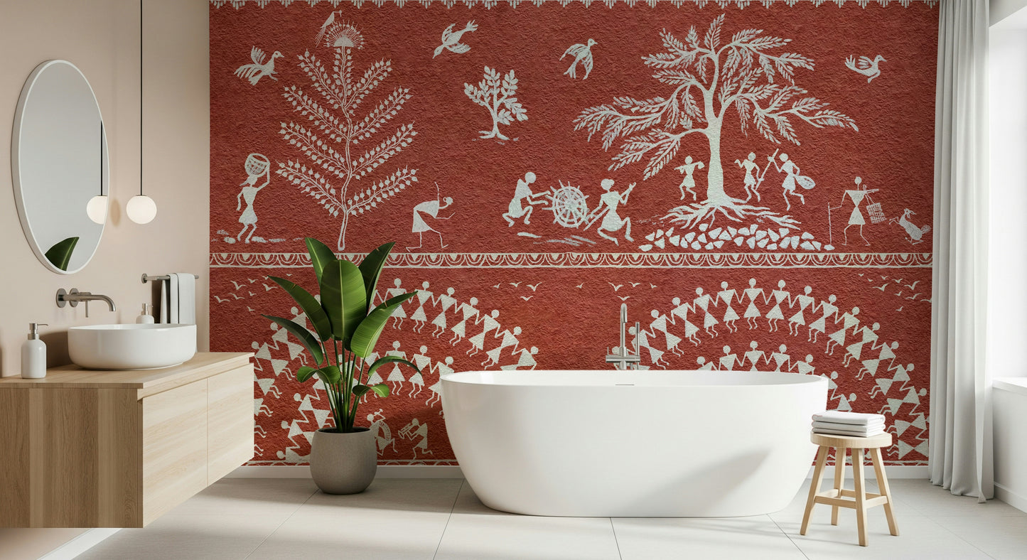 Terracotta Tribe Wall Mural