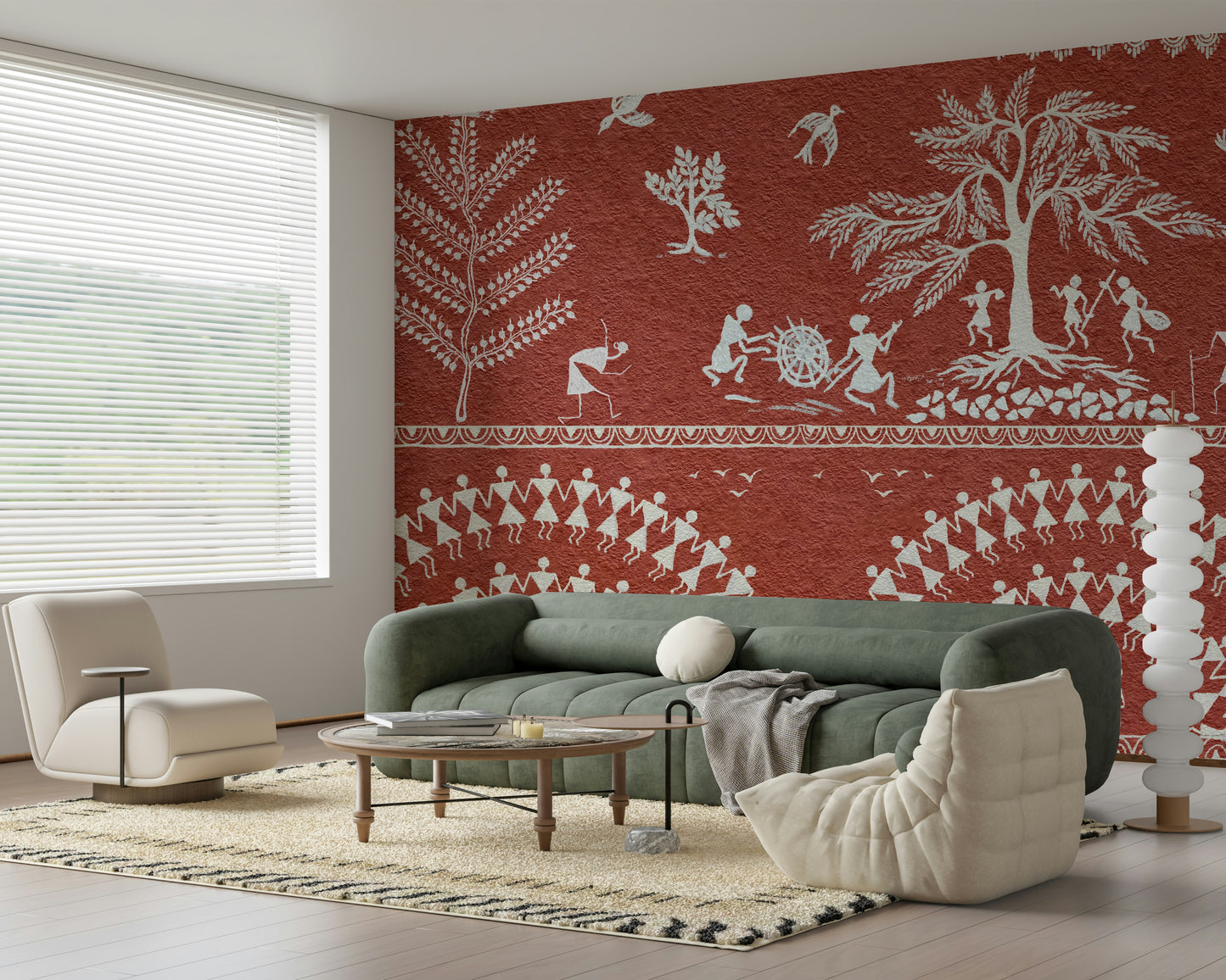 Terracotta Tribe Wall Mural