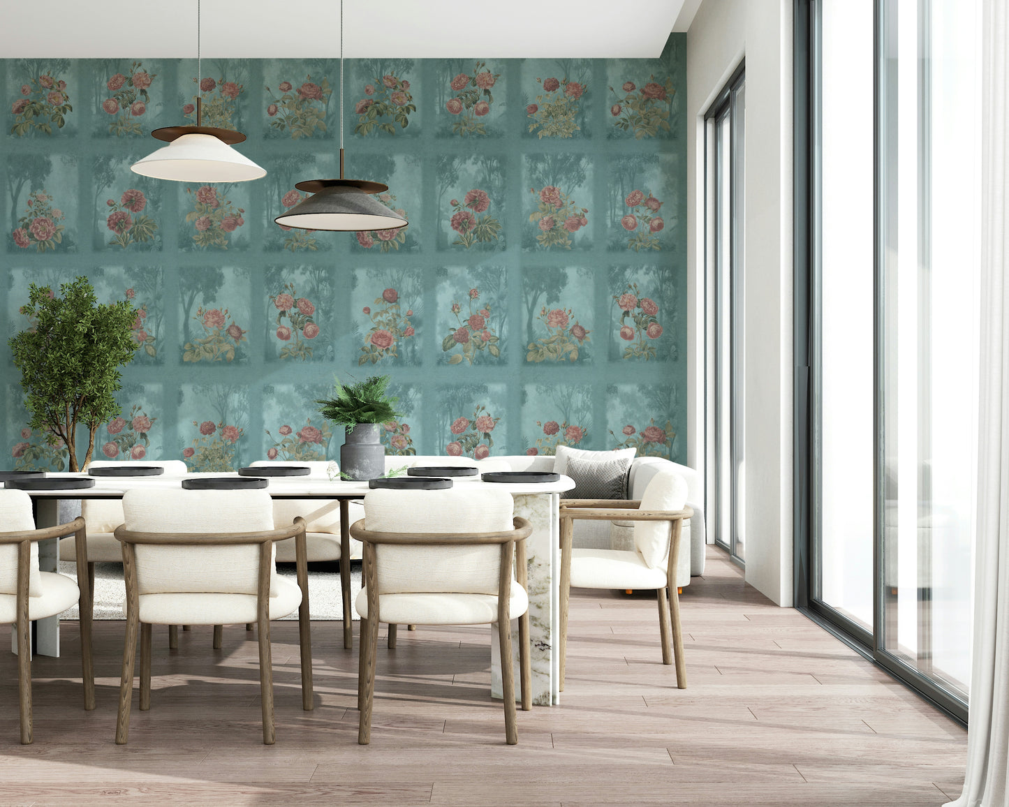 Forest Rose Dreams Wall Mural