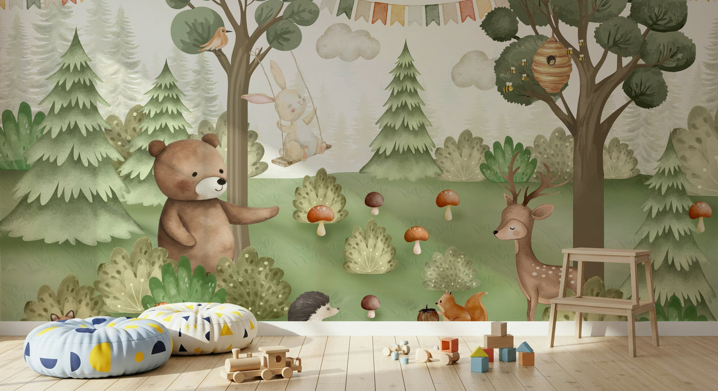 Forest Friends Mural Wall Mural