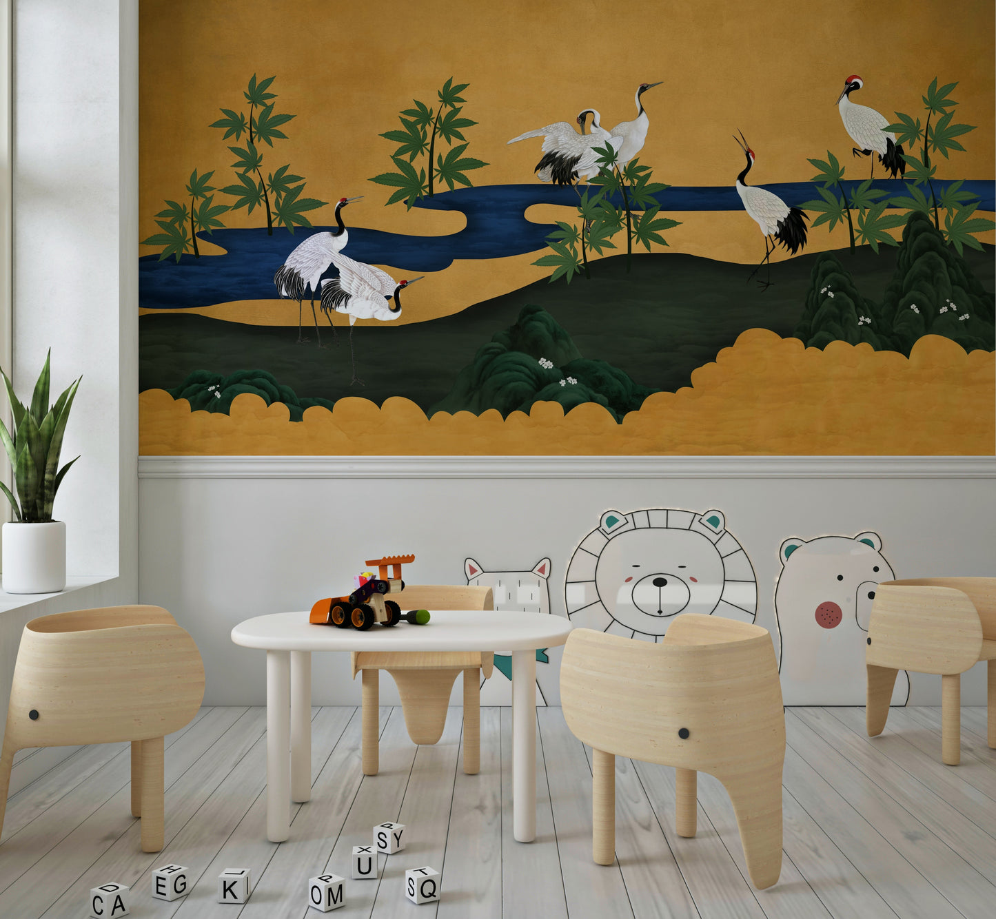 Crane Haven Wall Mural