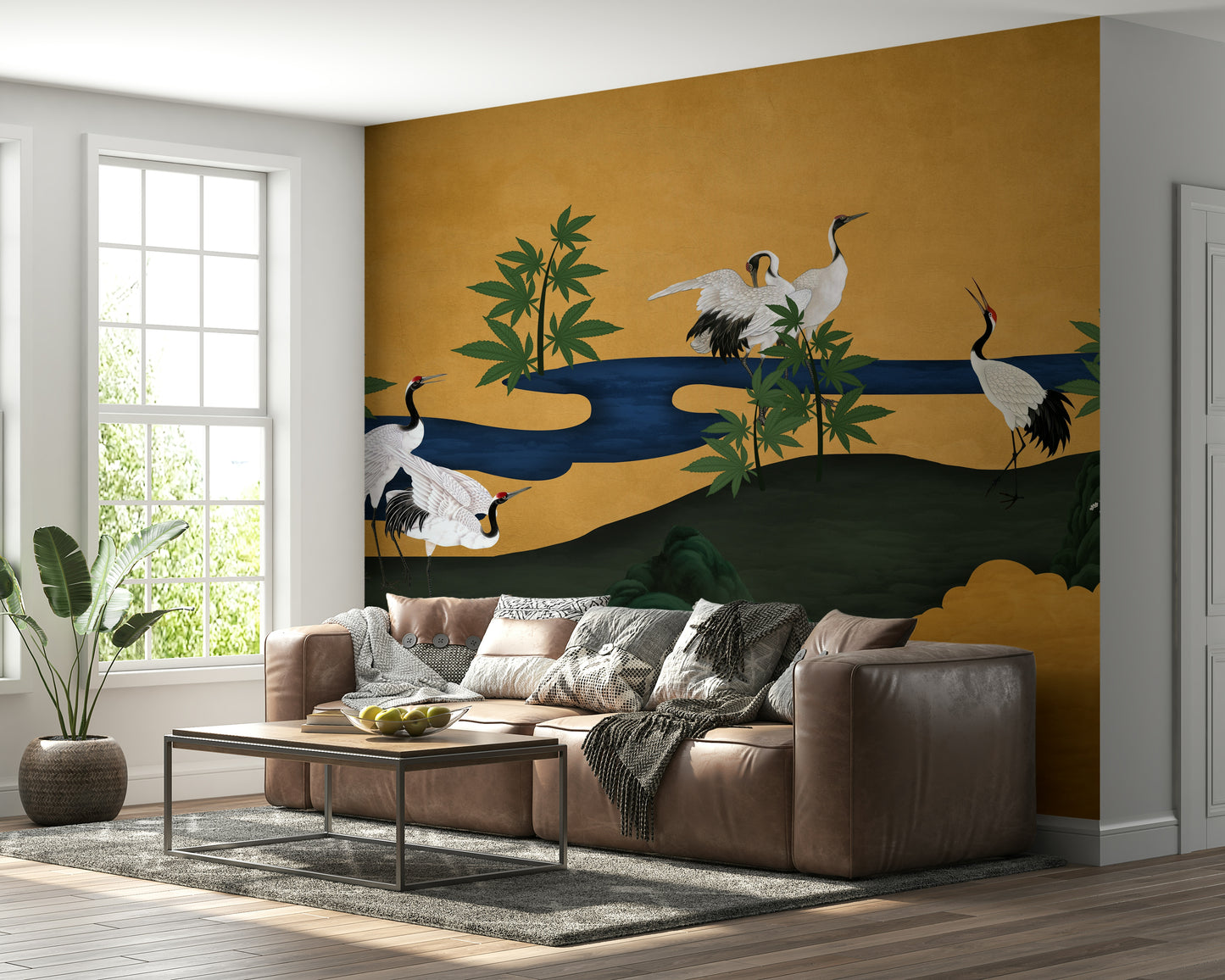 Crane Haven Wall Mural