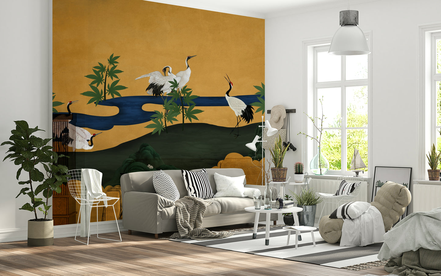 Crane Haven Wall Mural