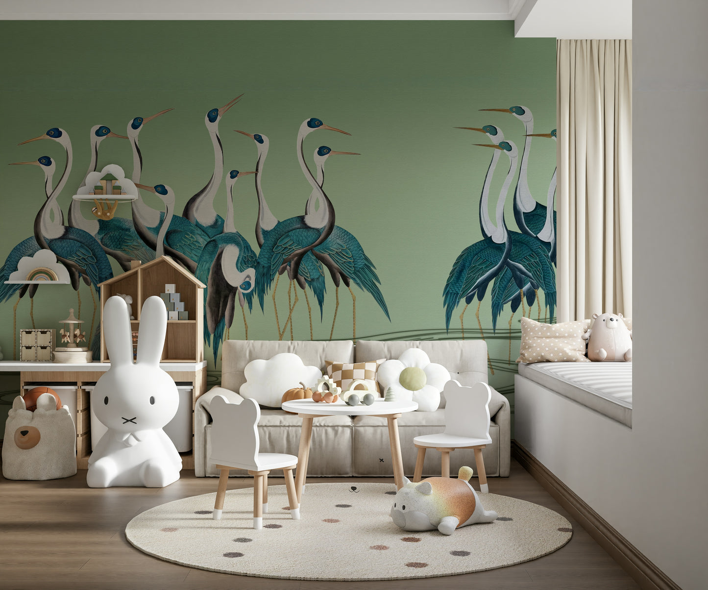 Crane Chorus Wall Mural