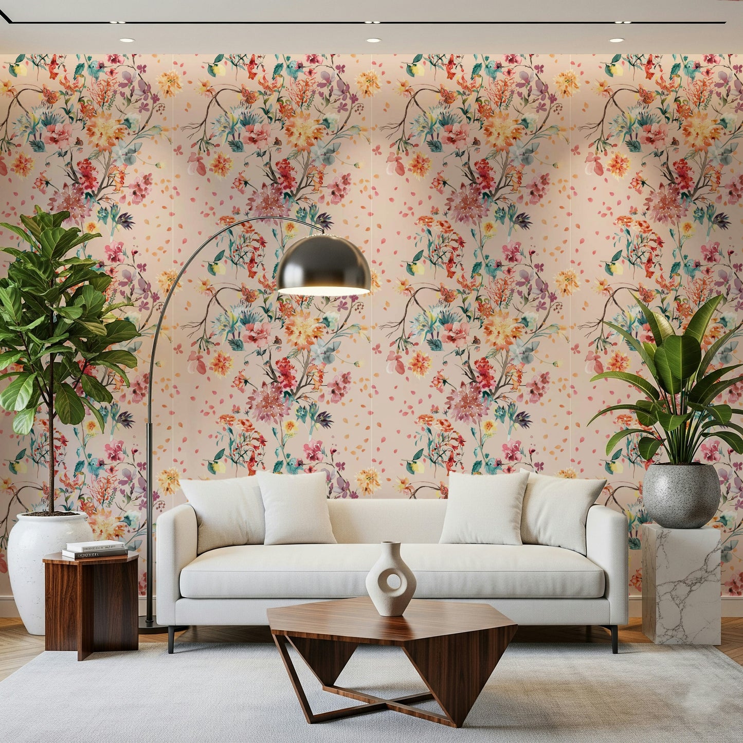 Chinoiserie Flower Wallpaper⁠