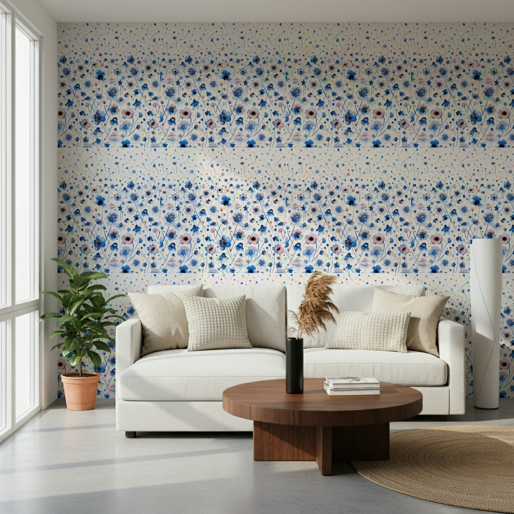 Indigo Bloom Wallpaper⁠