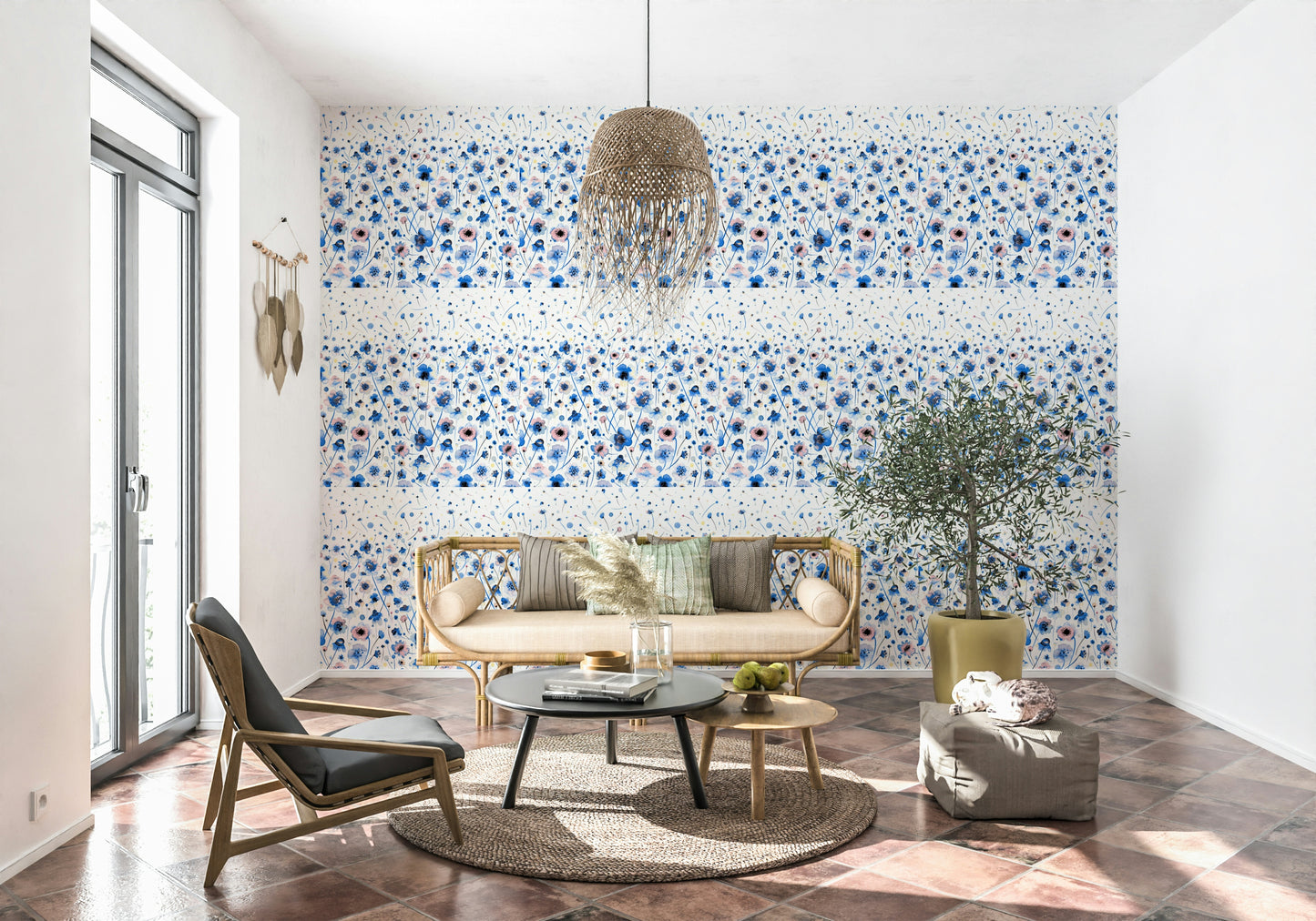 Indigo Bloom Wallpaper⁠