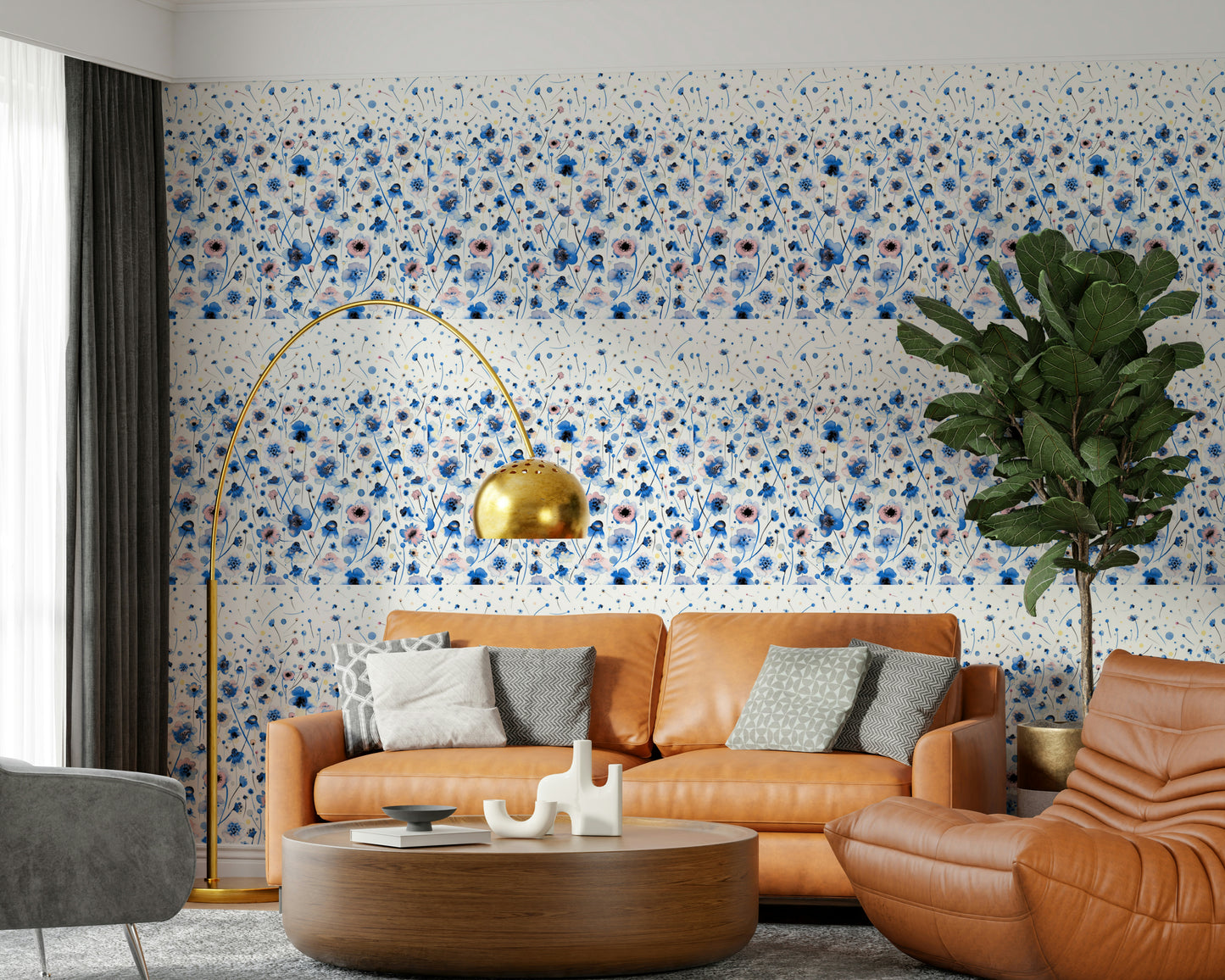 Indigo Bloom Wallpaper⁠