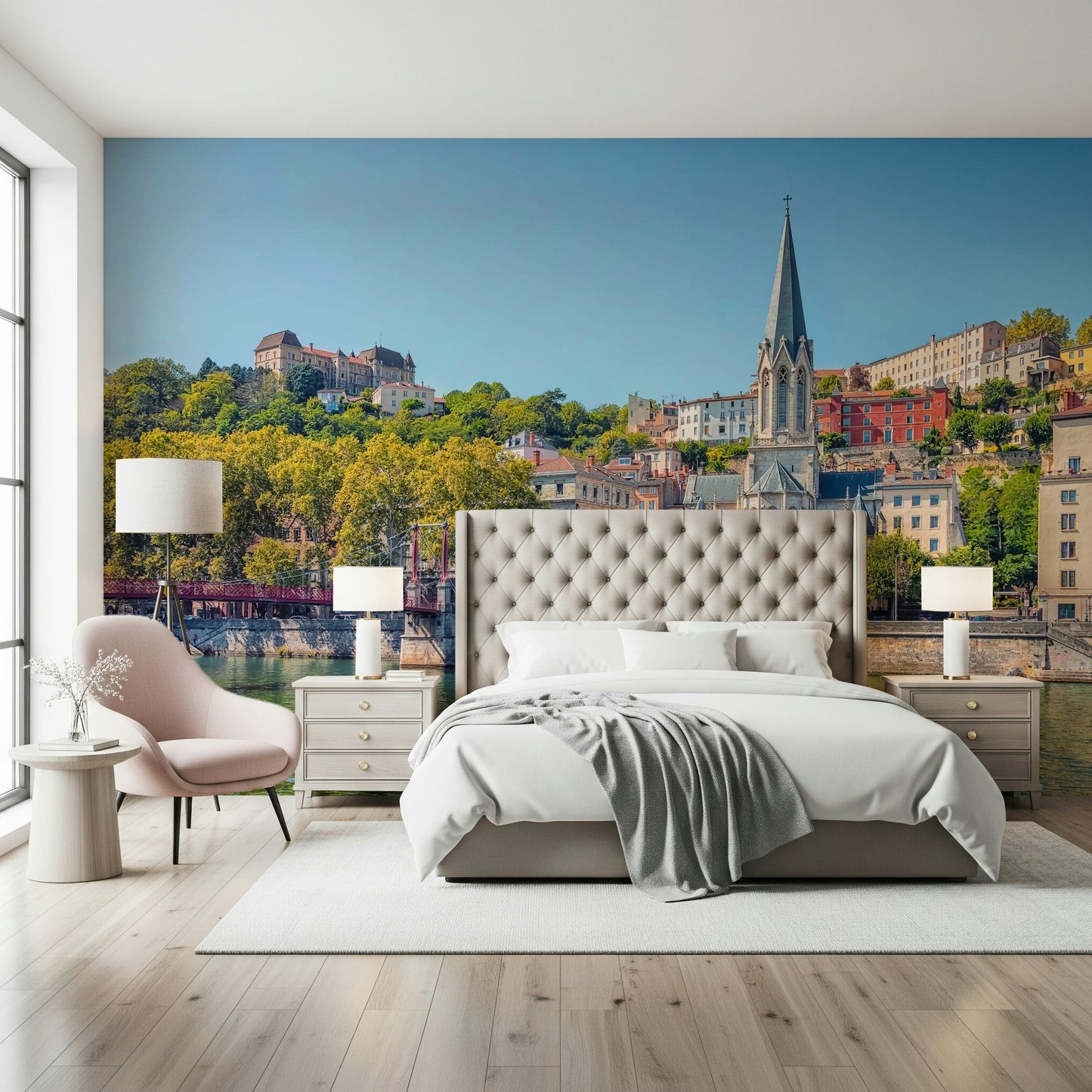 Riverside Charm: Lyon Wall Mural