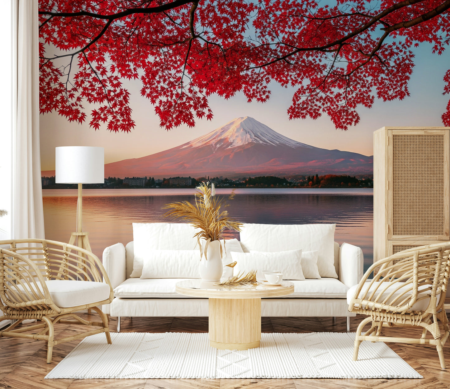 Fuji's Autumn Glow Wall Mural