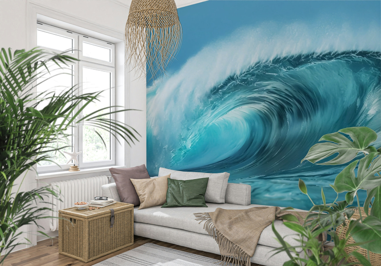Ocean Wave Serenity Wall Mural