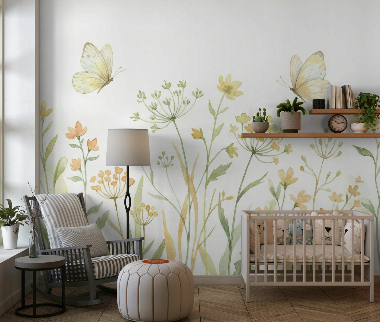 Butterfly Meadow Wall Mural