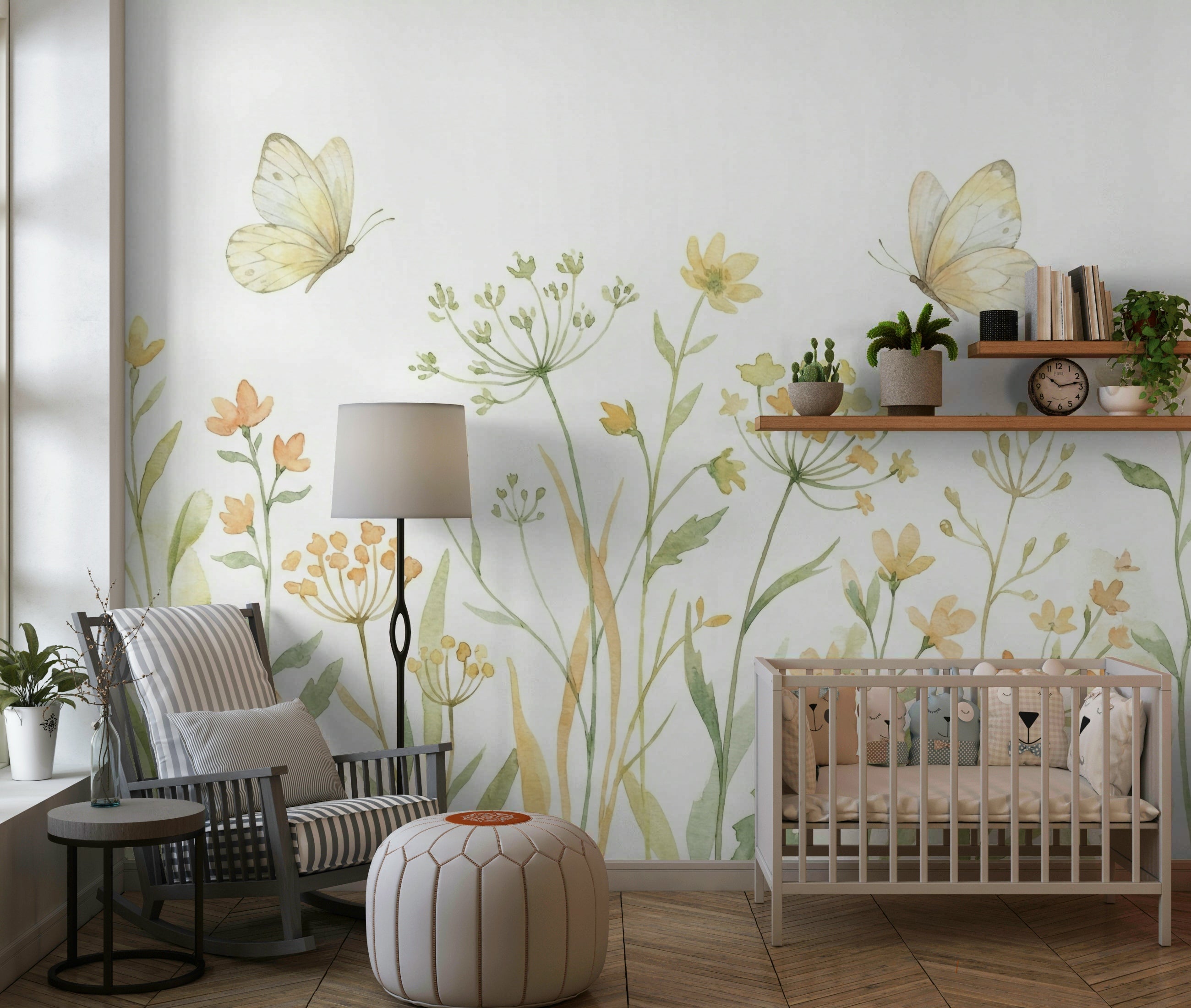 Butterfly Meadow Wall Mural
