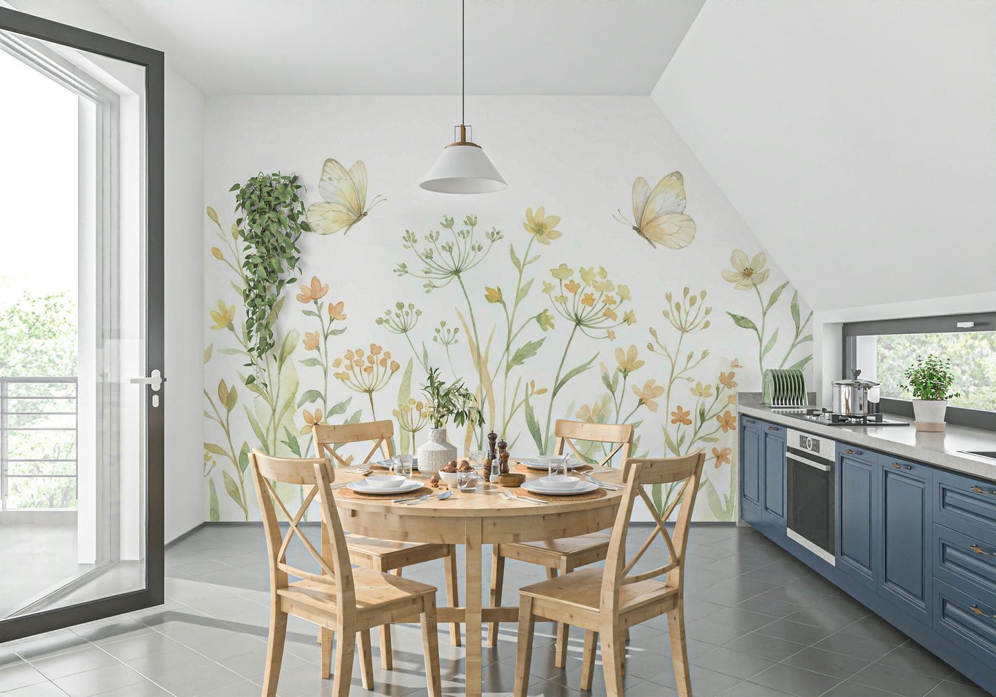Butterfly Meadow Wall Mural