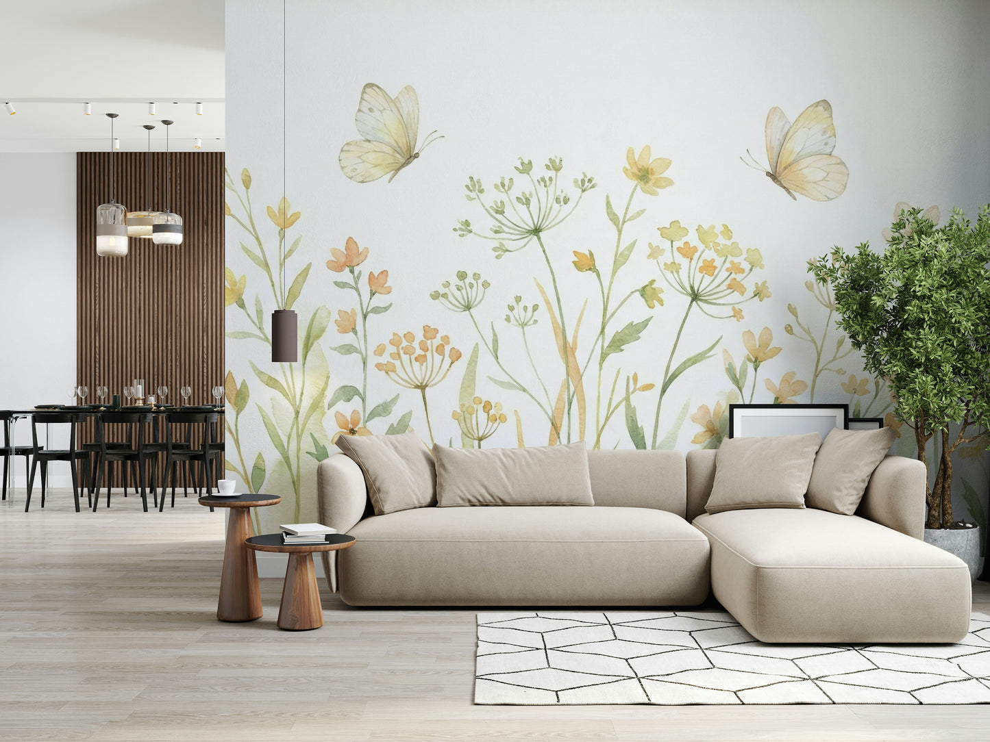 Butterfly Meadow Wall Mural