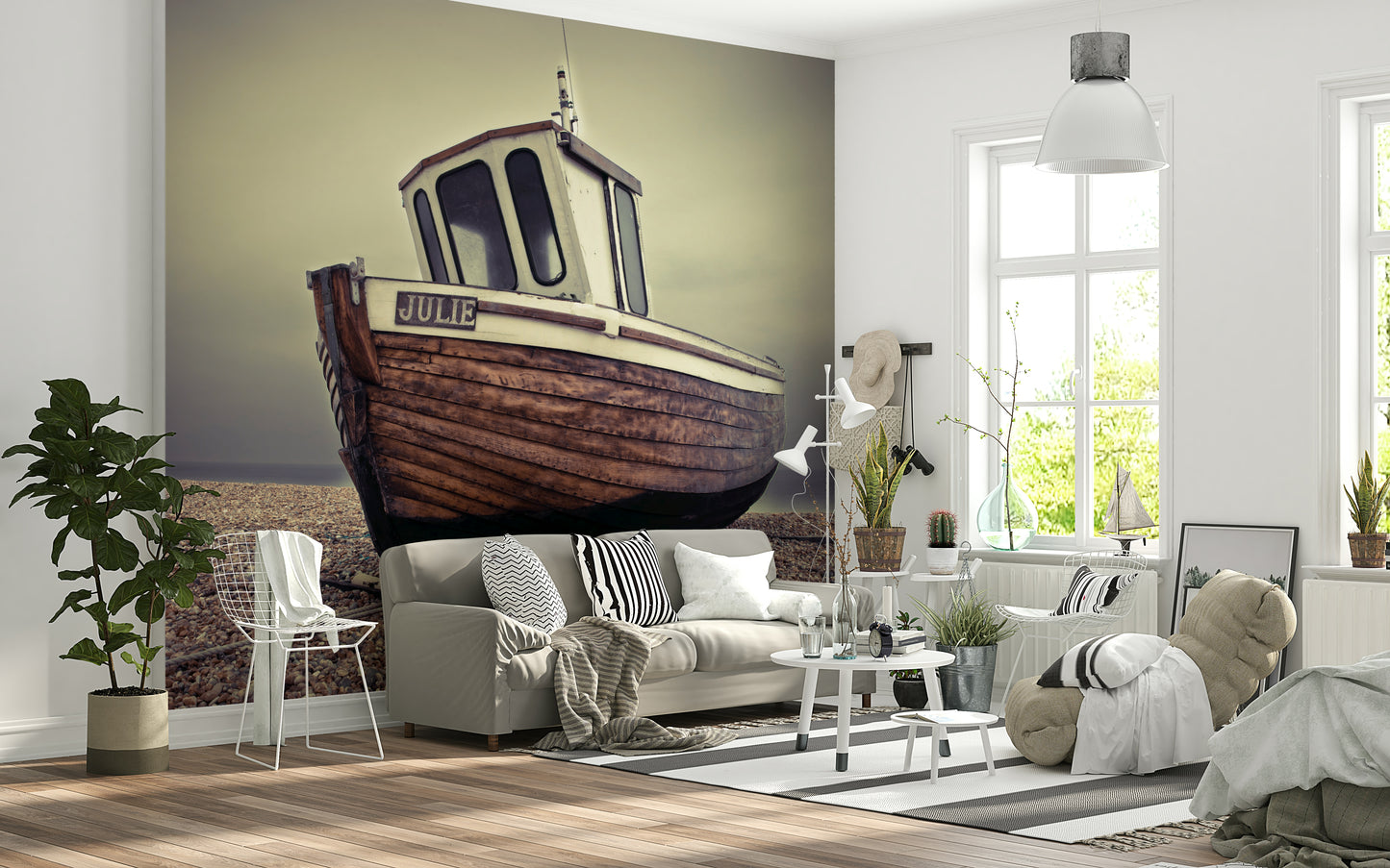 Moored Tranquility Wall Mural