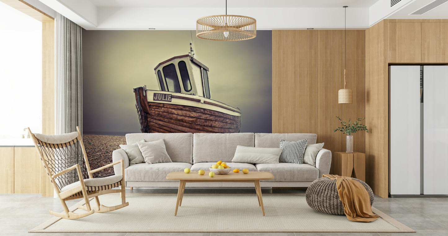 Moored Tranquility Wall Mural