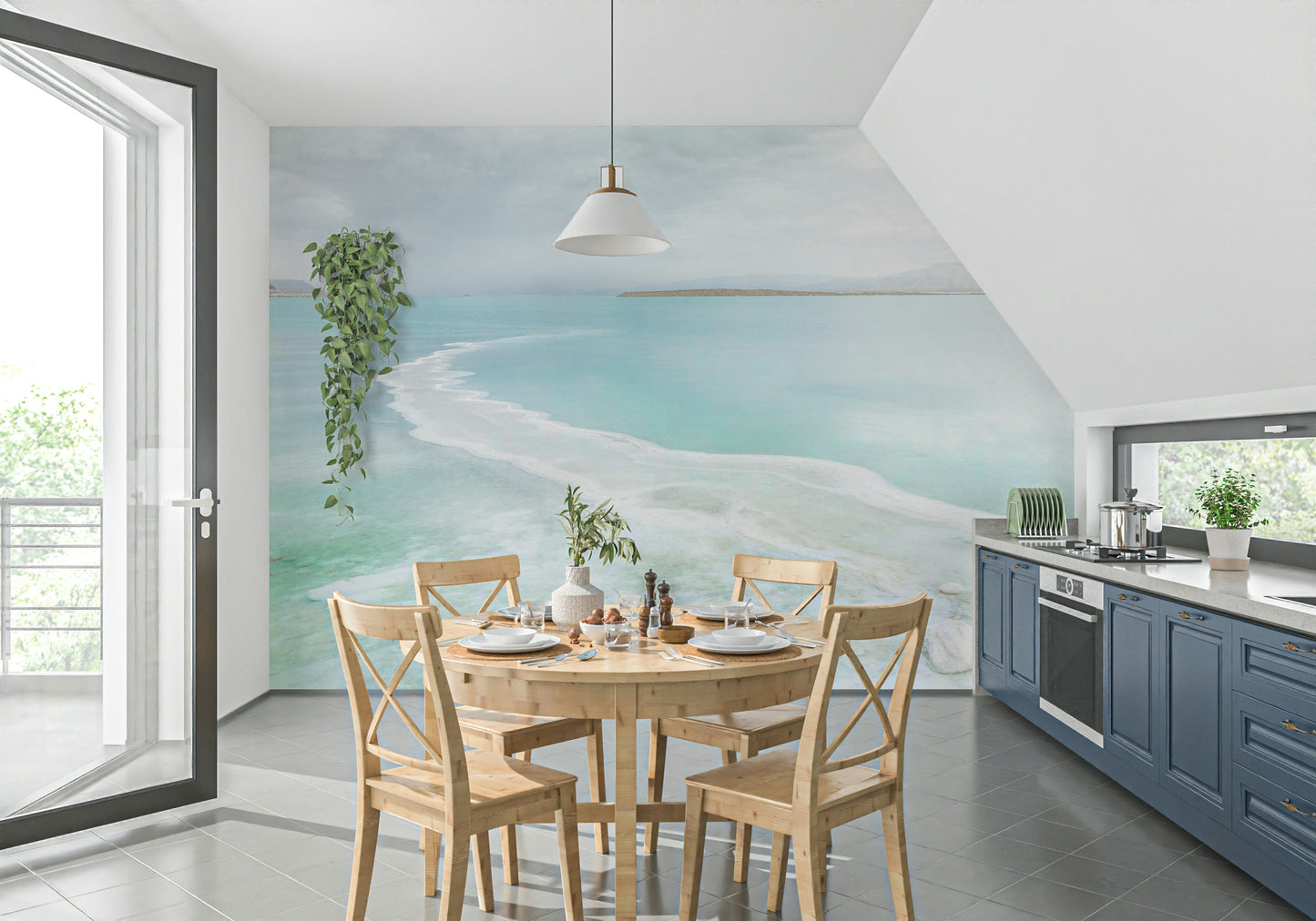 Aqua Calm Wall Mural