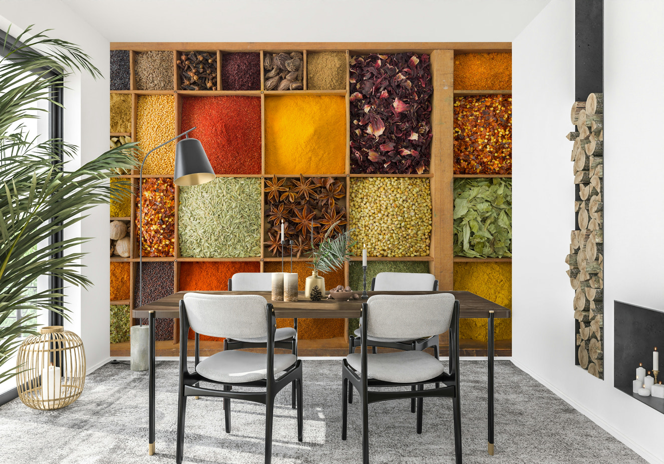 Exotic Spice Collection Wall Mural