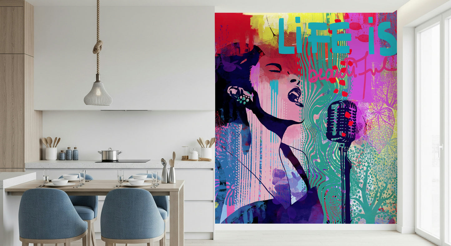 Sunday Blues Wall Mural