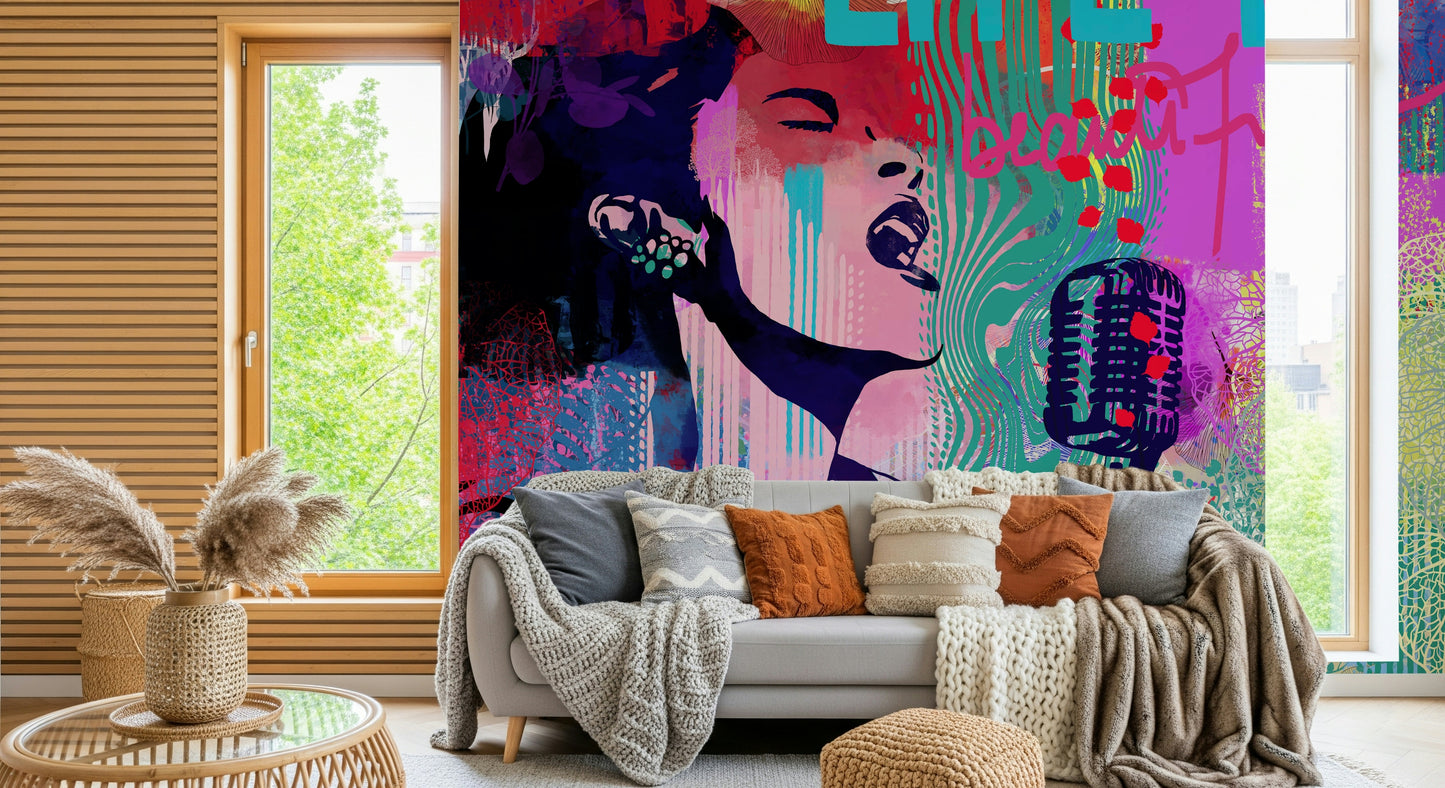 Sunday Blues Wall Mural