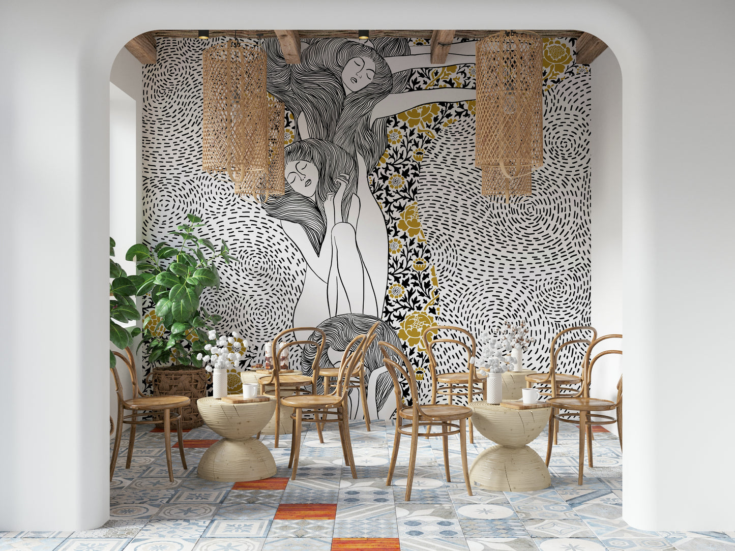 Golden Reverie Wall Mural