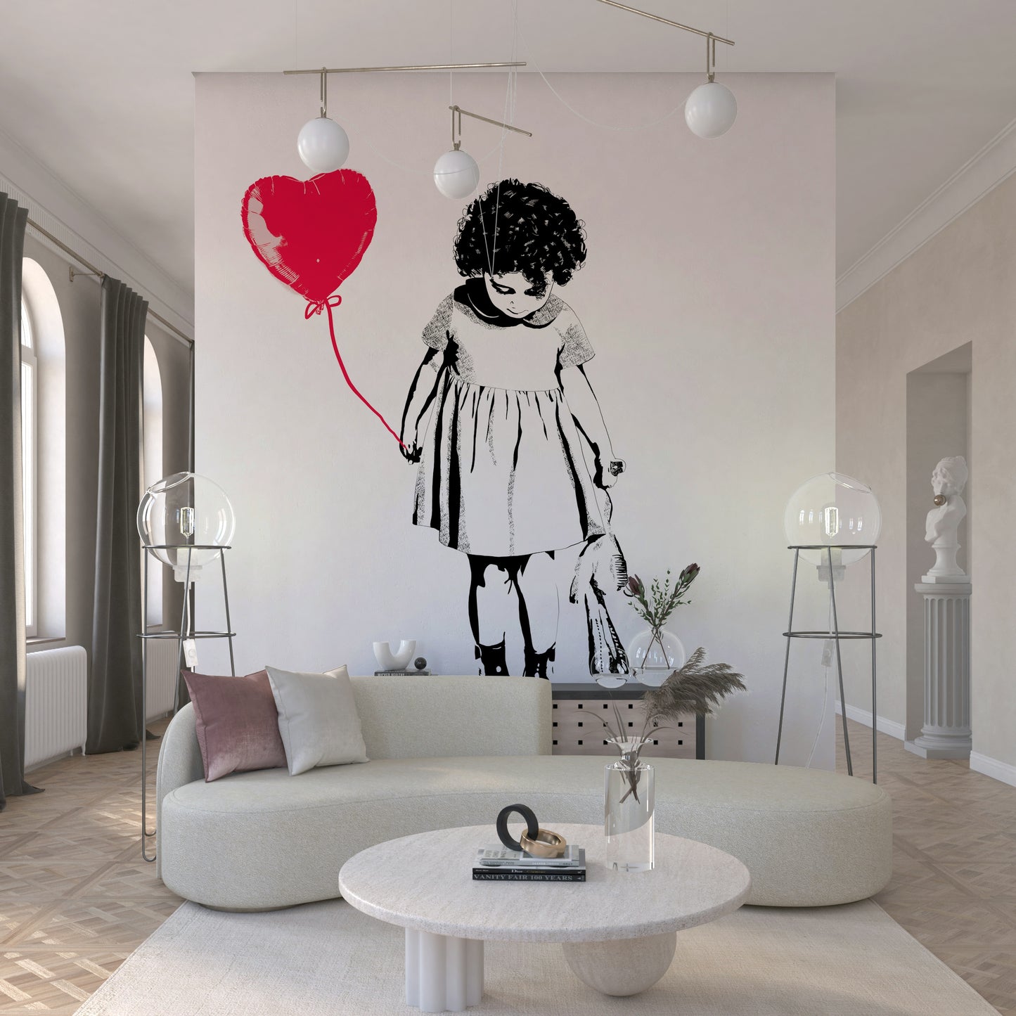 Balloon Girl Art Wall Mural