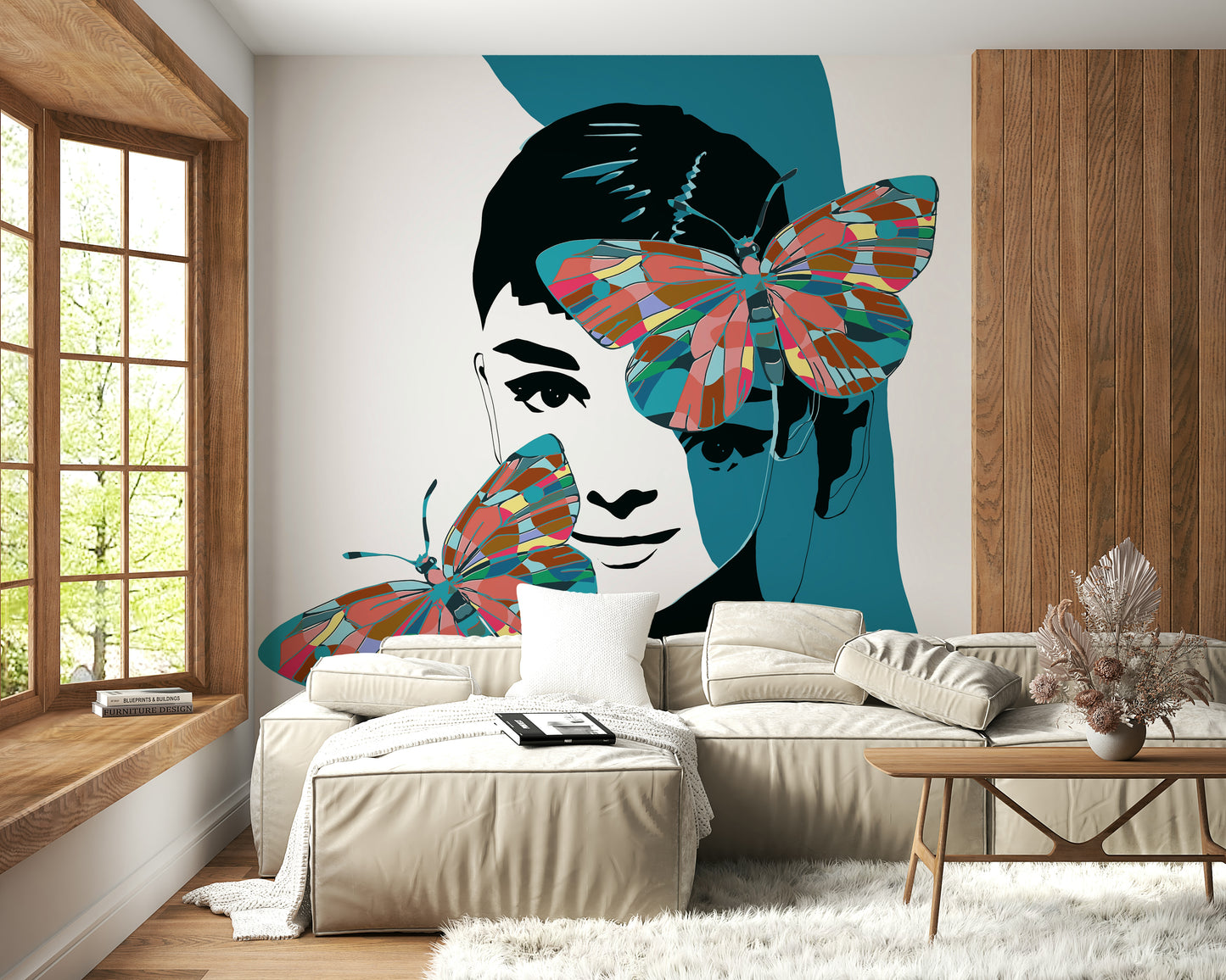 Butterfly Muse Wall Mural