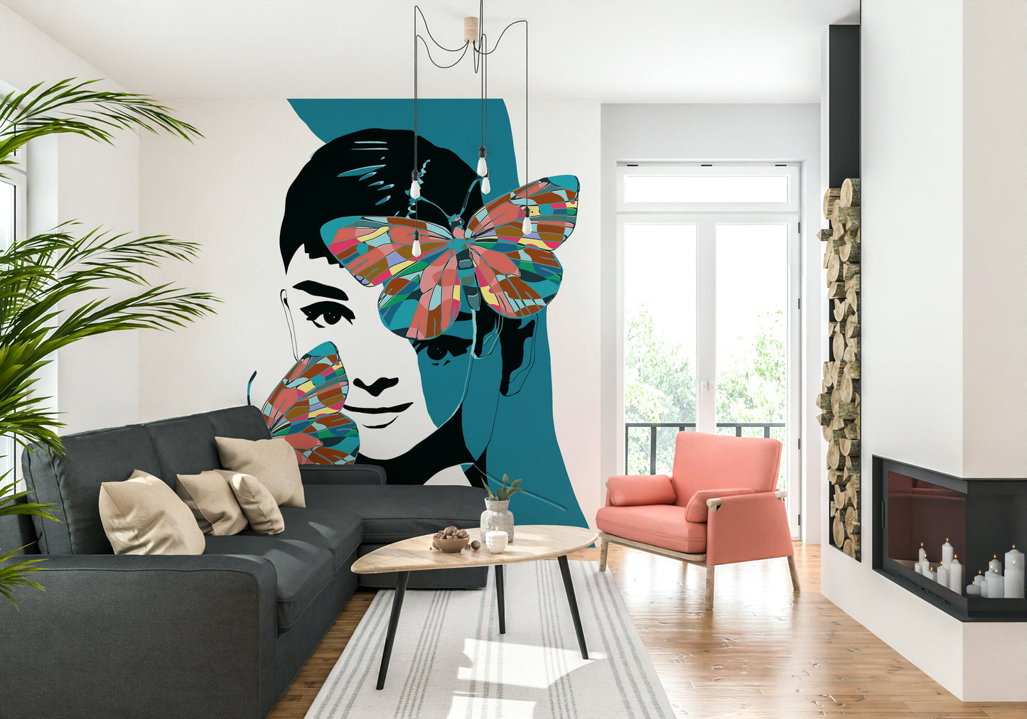 Butterfly Muse Wall Mural