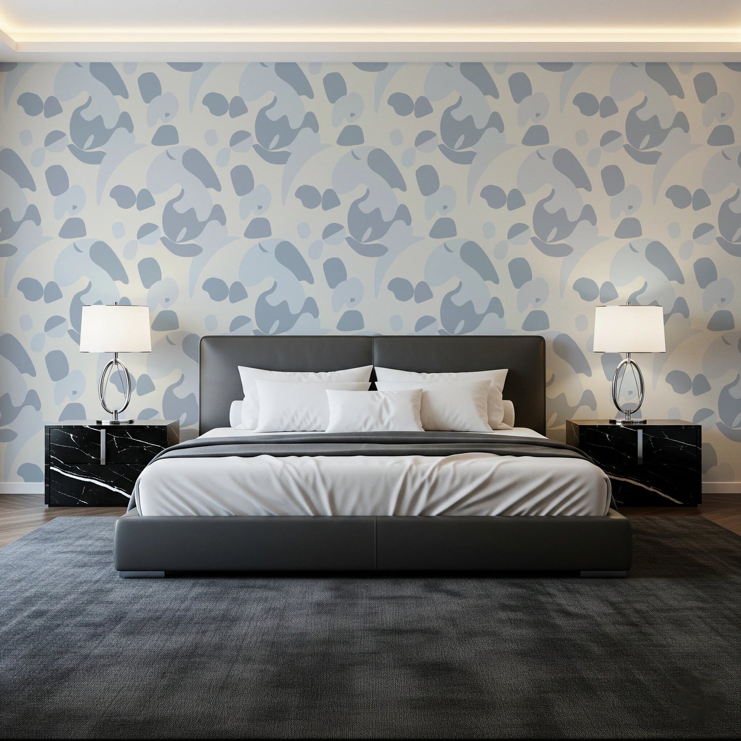 Abstract Blue Cat Wallpaper⁠