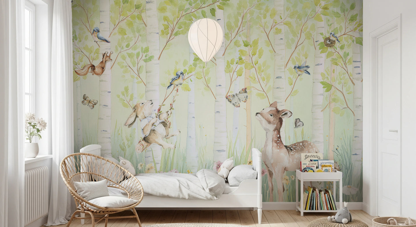 Birchwood Forest Friends Tales Wall Mural
