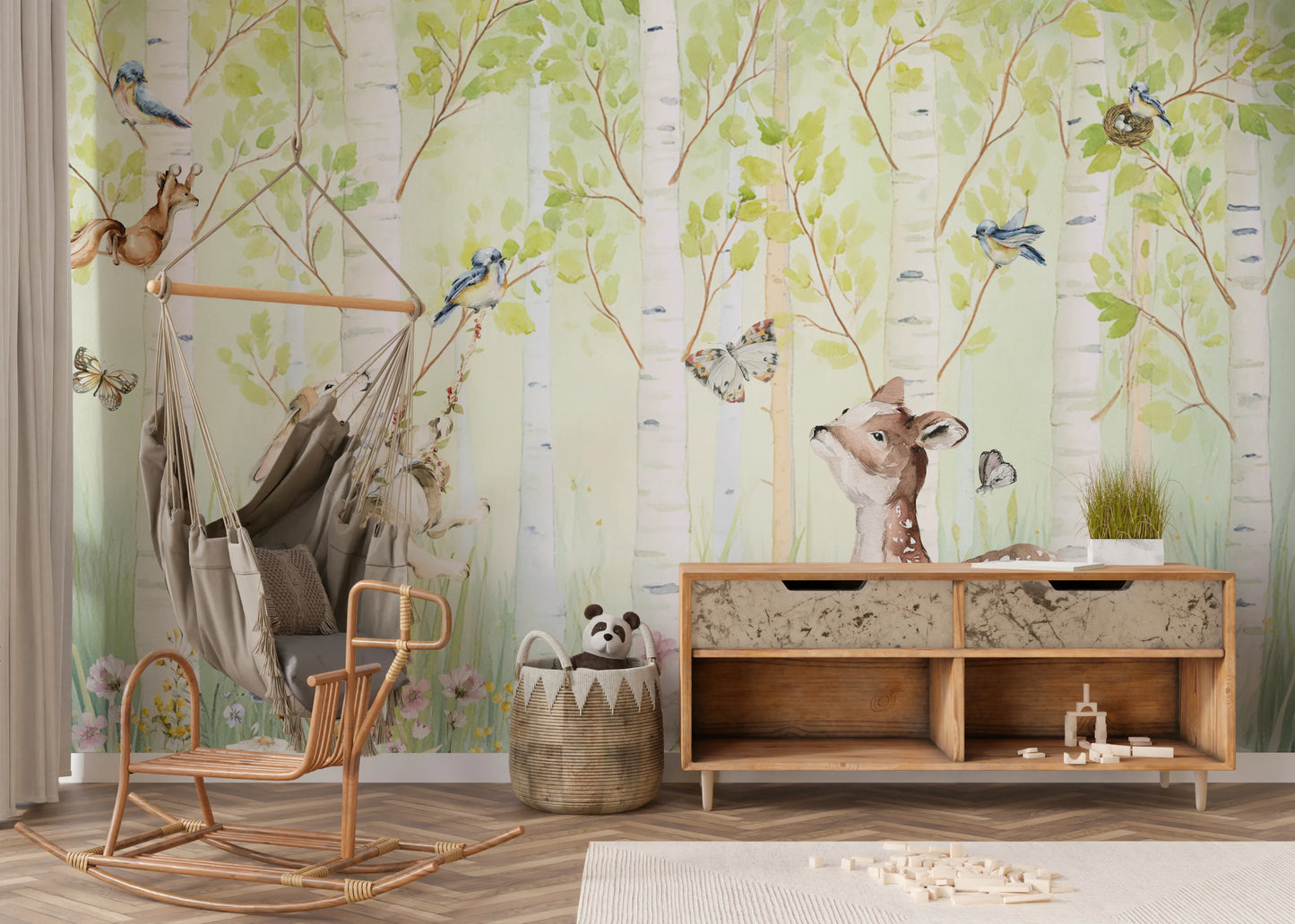 Birchwood Forest Friends Tales Wall Mural